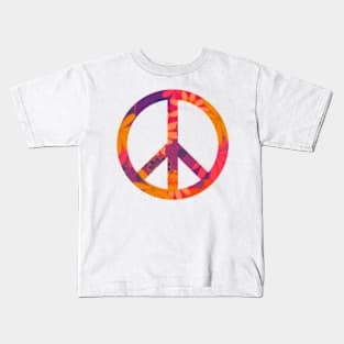 Floral Peace Sign Kids T-Shirt